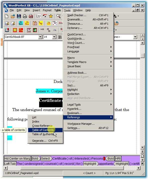 Invoke the Reference Tools Dialog