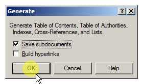 Hyperlink option